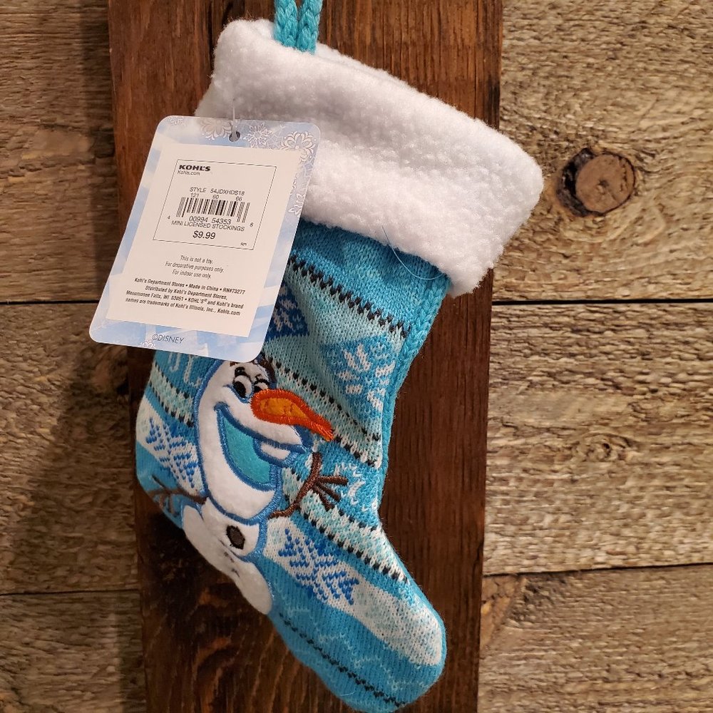 Disney Frozen Olaf Christmas Stocking 8” Mini Holiday Decor Kids Gift